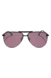 Diff Tahoe 65mm Oversize Aviator Sunglasses In Black/twilight Gradient