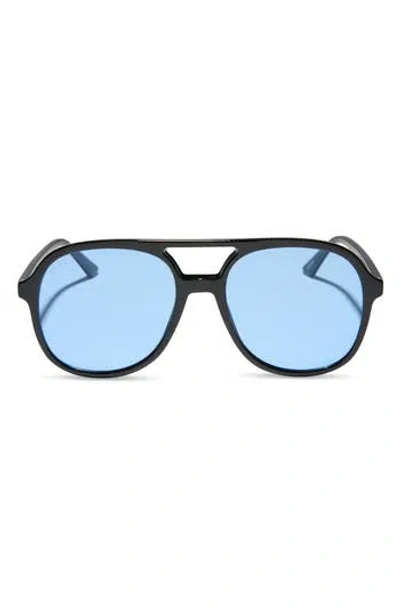Diff Tegan 55mm Aviator Sunglasses