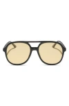 Diff Tegan 55mm Aviator Sunglasses