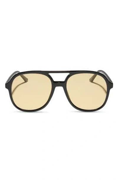 Diff Tegan 55mm Aviator Sunglasses