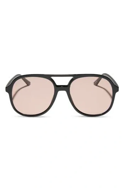 Diff Tegan 55mm Aviator Sunglasses
