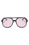 Diff Tegan 55mm Aviator Sunglasses In Purple