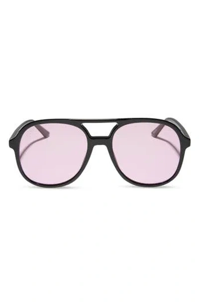 Diff Tegan 55mm Aviator Sunglasses In Purple