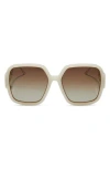 Diff Tina Ii 58mm Polarized Square Sunglasses