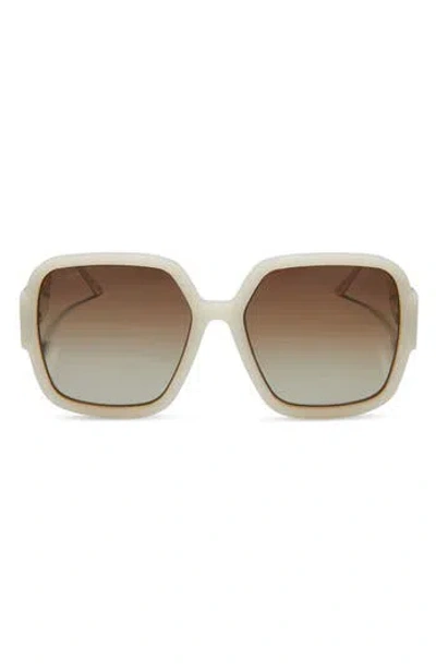Diff Tina Ii 58mm Polarized Square Sunglasses