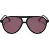 Diff Tosca Ii 56mm Aviator Sunglasses In Aubergine