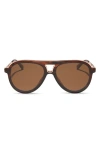 Diff Tosca Iii 56mm Aviator Sunglasses In Brown