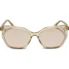 Diff Vera 55mm Geometric Sunglasses In Honey Crystal