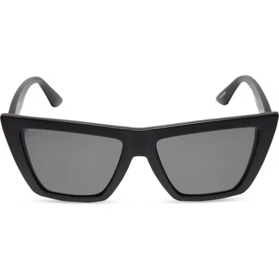 Diff Vinona Sunglasses In Matte Black/grey