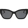 Diff Vivienne 56mm Cat Eye Sunglasses In Grey