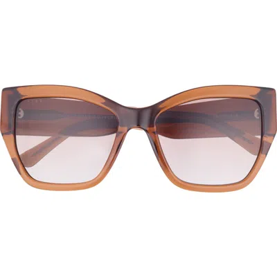 Diff Vivienne 56mm Square Sunglasses In Brown