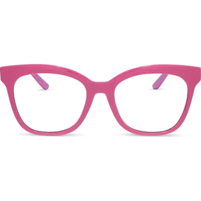 Diff Willa 52mm Square Blue Light Blocking Glasses In Bubblegum Pink