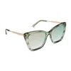 Diff Women's Becky Ii Sunglasses In Cool Matcha Mirror In Green