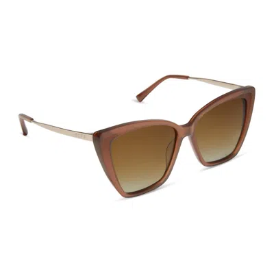 Diff Women's Becky Ii Sunglasses In Macchiato + Browngradient Polarized