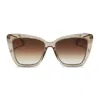 Diff Women's Becky Iv Sunglasses In Vintage Crystal Brown Gradient In Brown