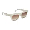 Diff Women's Bradley Sunglasses In Opaline + Brown In White
