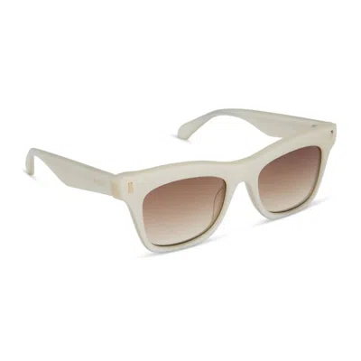 Diff Women's Bradley Sunglasses In Opaline + Brown In White