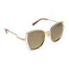 Diff Women's Donna Iii Sunglasses In Gold + Gold Mirror Polarized Sunglasses In Gold