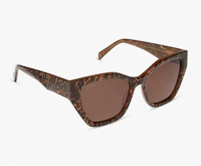 Diff Women's Evie Sunglasses In Animal Brown