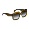 Diff Women's Giada Sunglasses In Rich Olive Grey Gradient In Brown