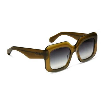 Diff Women's Giada Sunglasses In Rich Olive Grey Gradient In Brown