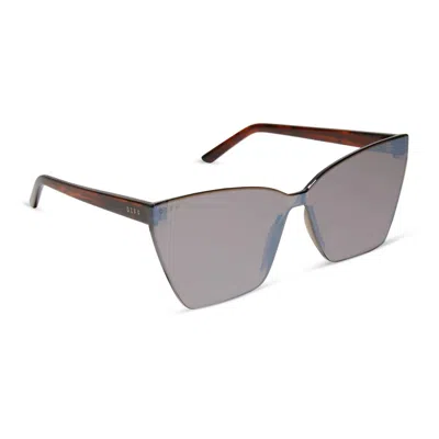 Diff Women's Goldie Cat-eye Sunglasses In Goldie Sequoia Tortoise + Brown Gold Flash In Neutral