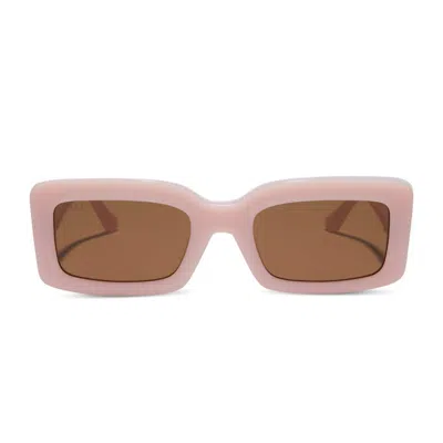 Diff Women's Indy Sunglasses In Pink Velvet/ Brown