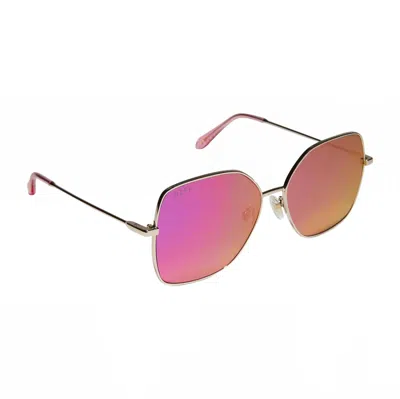 Diff Women's Iris Sunglasses In Gold + Pink Rush Mirror