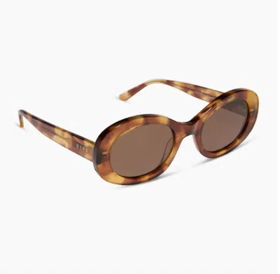 DIFF WOMEN'S LAINEY SUNGLASSES IN BROWN FLEUR BROWN