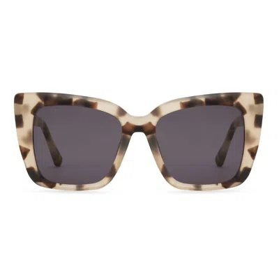 Diff Women's Lizzy Sunglasses In Cream Tortoise In Brown