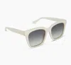 Diff Ariana 54mm Gradient Square Sunglasses In White