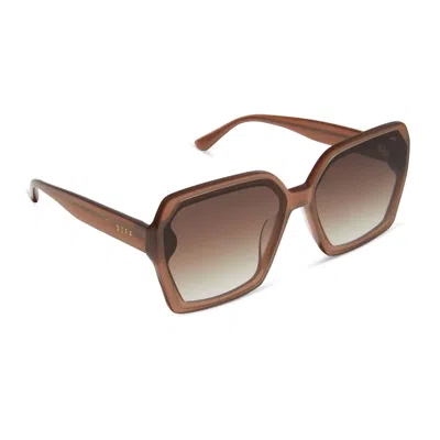 Diff Women's Presley Sunglasses In Macchiatio + Brown Gradient