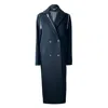 Different Women's Straight Transformer Wool Coat With Zipper Detachable Sleeves Black In Black