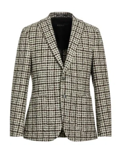 Digel Man Blazer Dark Brown Size 48 Virgin Wool, Cotton, Polyester