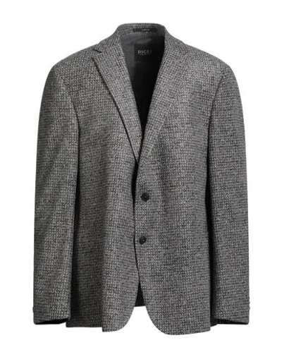 Digel Man Blazer Grey Size 50 Acrylic, Virgin Wool, Polyester In Gray