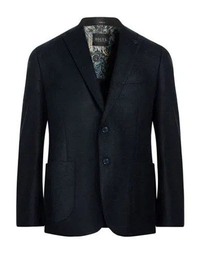 Digel Man Blazer Midnight Blue Size 40 Polyacrylic, Virgin Wool, Polyester