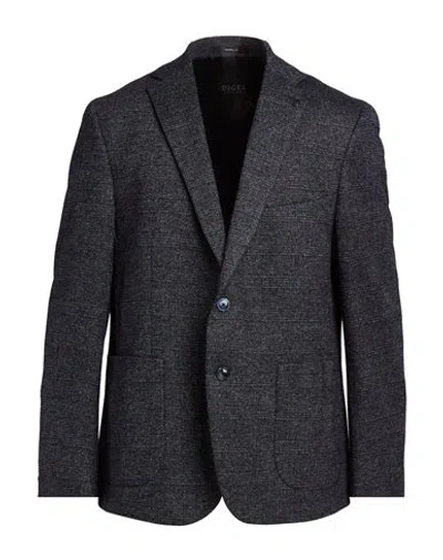 Digel Man Blazer Midnight Blue Size 50 Polyester, Cotton, Virgin Wool