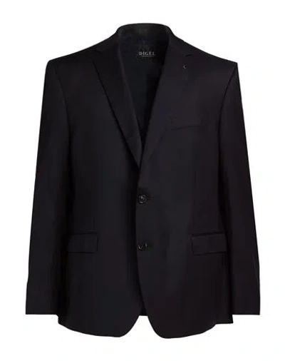 Digel Man Blazer Midnight Blue Size 52 Virgin Wool