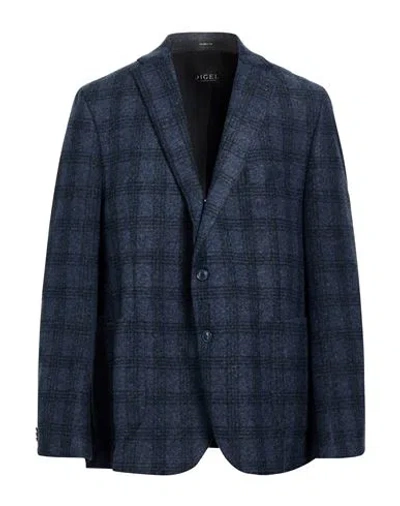 Digel Man Blazer Navy Size 48 Acrylic, Virgin Wool, Polyester In Blue