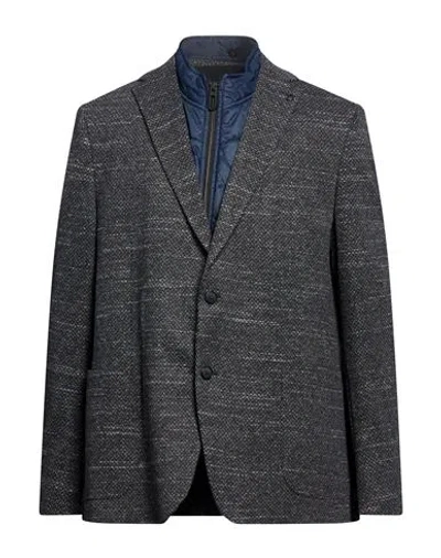 Digel Man Blazer Navy Size 48 Polyester, Cotton, Viscose, Virgin Wool, Synthetic Fibers In Blue