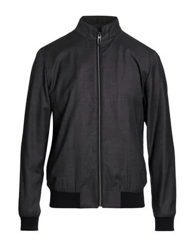 Digel Man Jacket Charcoal Size 40 Virgin Wool, Elastane In Black