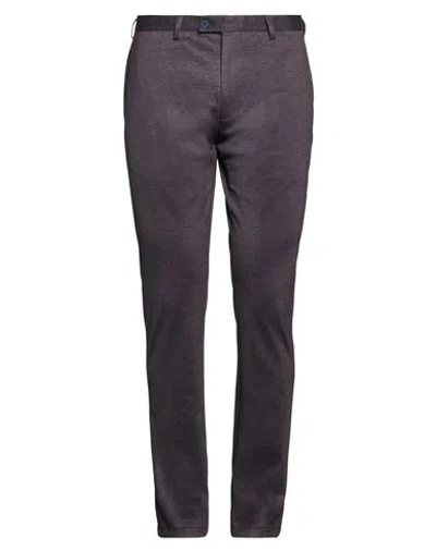 Digel Man Pants Dark Purple Size 38 Polyester, Viscose, Elastane