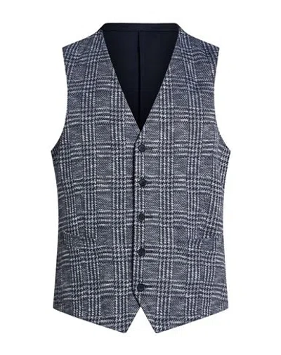 Digel Man Tailored Vest Midnight Blue Size 38 Polyester, Cotton, Viscose, Elastane