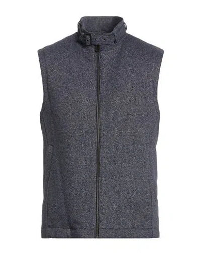 Digel Man Vest Midnight Blue Size 44 Cotton, Polyester In Gray