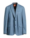 Digel Move Man Blazer Slate Blue Size 50 Polyester, Viscose, Elastane In Blue
