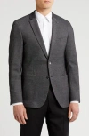 Digel Notch Lapel Cotton Blend Sport Coat In Grey