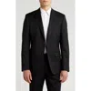 Digel Notch Lapel Virgin Wool Sport Coat In Black