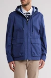 Digel Pinto Hooded Raincoat In Blue