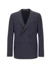 Digel Ragg Double-breasted Blazer In Blue