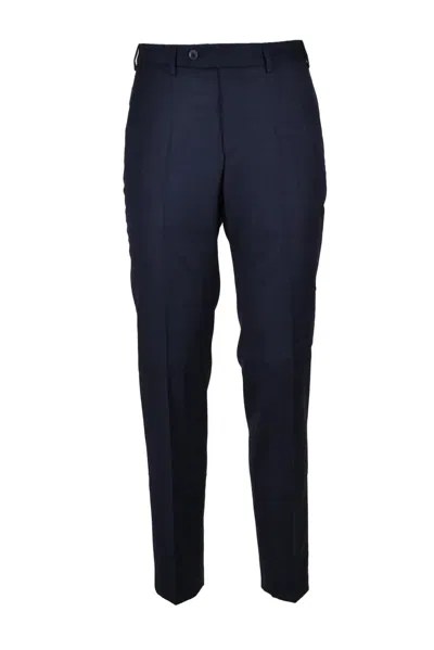 Digel Tailored Blue Trousers With Classic Design And Refined Texture